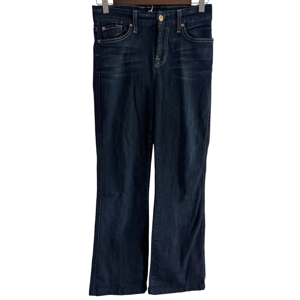 7 For All‎ Mankind Women's Kimmie Bootcut Low Rise Dark Wash Blue Stretch Sz 26